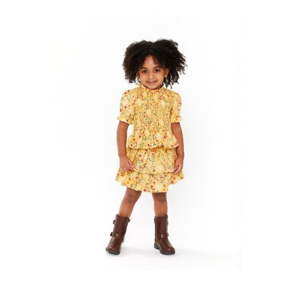 Toddler Girl Short Sleeve Top Shirt & Skirt 2-Piece Set Size 2T